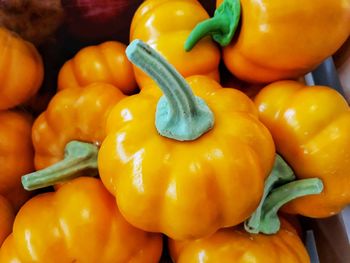 Close-up of bell peppers for sale at market stall