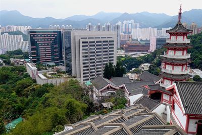 Residential buildings against sky