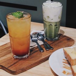 Close-up of drink on table