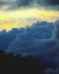 Low angle view of cloudy sky