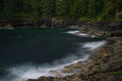 Hiking the juan de fuca trail near sambrio beach, bc, canada