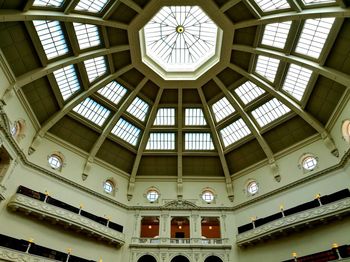 Low angle view of skylight