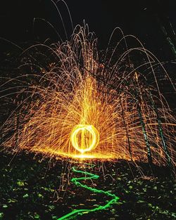 Light painting at night