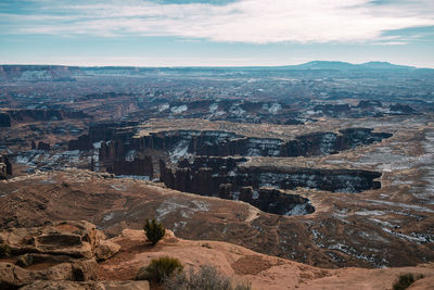 Aerial view of landscape against sky