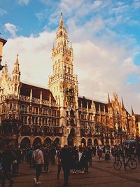 Group of people in front of building