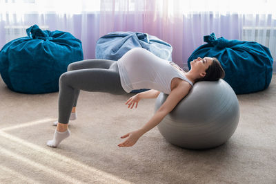 Young woman relaxing at home