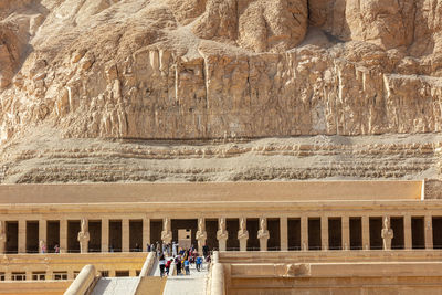 View of hatshepsut's temple. mortuary temple of the pharaoh of the hatshepsut dynasty. 