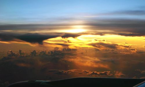 Scenic view of landscape at sunset