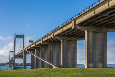 Low angle view of bridge against sky