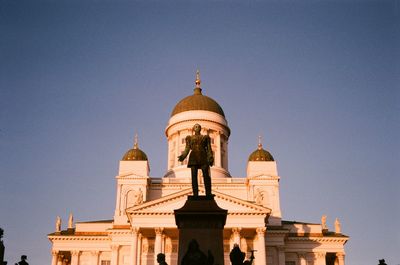 Low angle view of building against clear sky