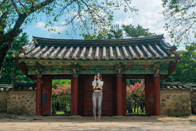 At the gate, korean historical style