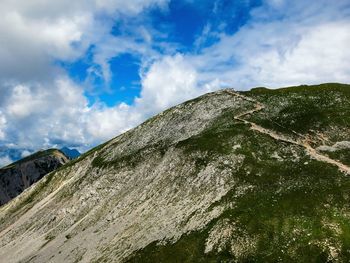 Low angle view of mountain against sky