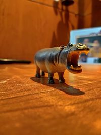 Close-up of figurine sculpture on table