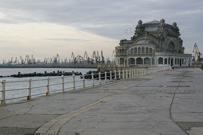 View of historic building against cloudy sky