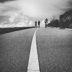 Road passing through clouds