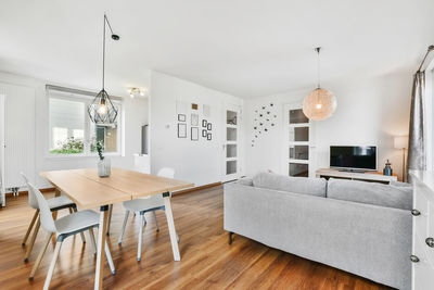 Wooden table in room