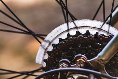 Close-up of bicycle gear