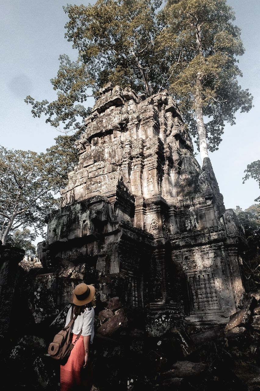 LOW ANGLE VIEW OF BUDDHA STATUE