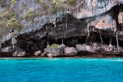 Rock formations at seaside