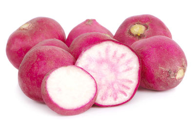 Close-up of apple against white background