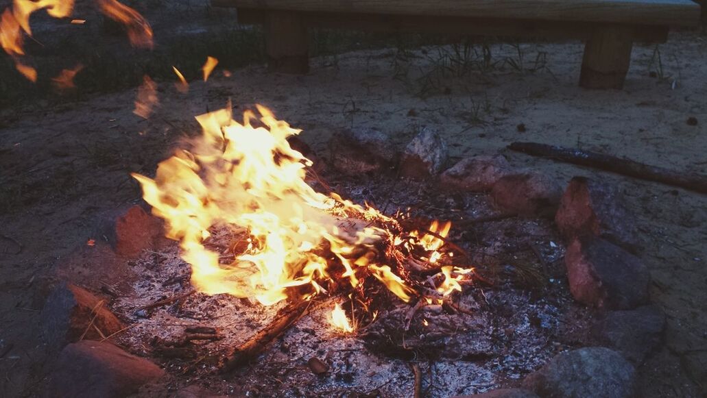 burning, flame, heat - temperature, fire - natural phenomenon, firewood, bonfire, fire, glowing, wood - material, heat, campfire, close-up, orange color, log, motion, high angle view, outdoors, night, no people, wood