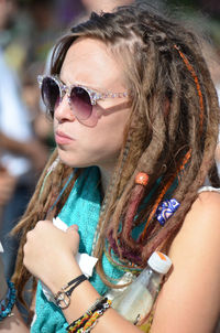 Close-up portrait of young woman