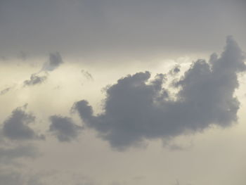 Low angle view of clouds in sky