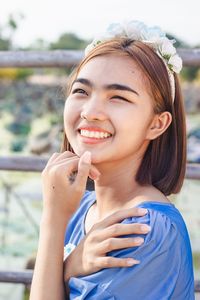 Portrait of a smiling young woman