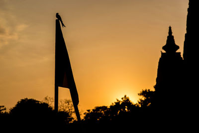 Low angle view of sky at sunset