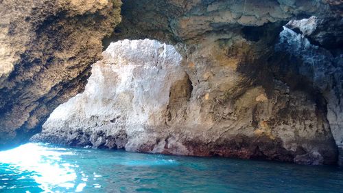 Rock formations in sea