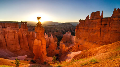 Scenic view of thors hammer at bryce canyon national park