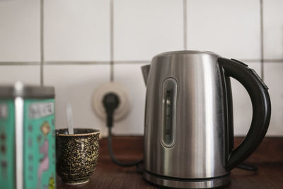 Close-up of coffee on table