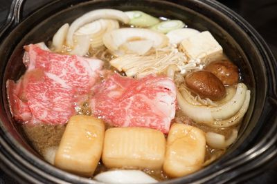 Close-up of soup in bowl