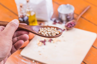 Close-up of ingredients on table