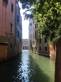 Canal amidst buildings in city