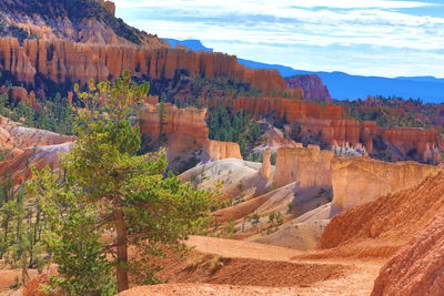 Rock formations on landscape