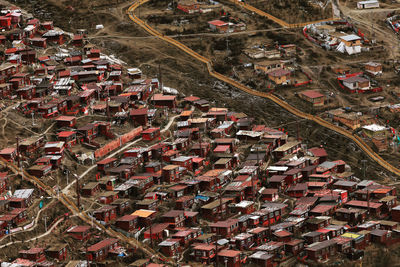 High angle view of cityscape