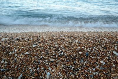 Pebbles on beach