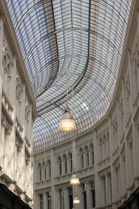 Low angle view of illuminated ceiling in building