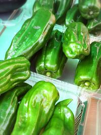 High angle view of vegetables for sale in market