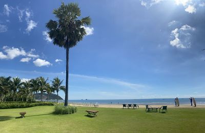 Scenic view of sea against sky