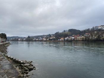Scenic view of river against sky
