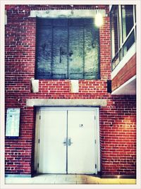 Closed doors of building