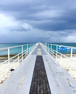 Pier over sea against sky