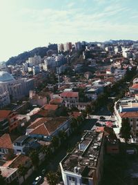 High angle shot of townscape