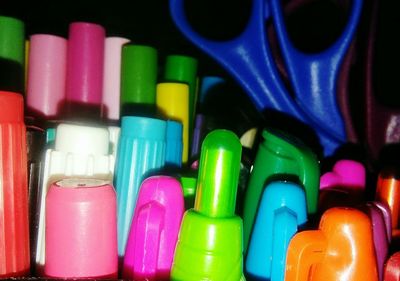 Close-up of multi colored toys