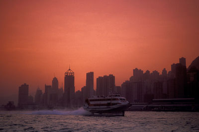 City at sunset