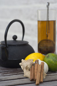Close-up of drink on table