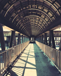 Empty elevated walkway