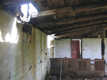 Interior of abandoned building